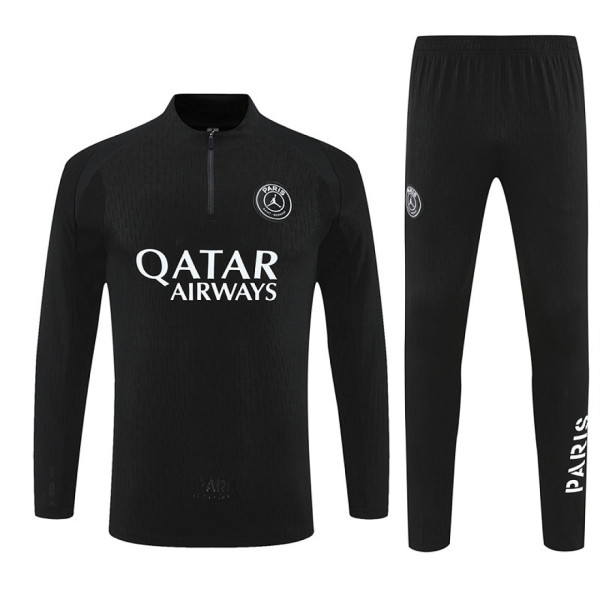 PSG 2025/26 Black Half zipper Training Suit S-2XL
