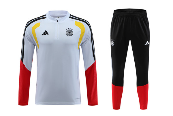 Germany 2025/26 White Half zipper training clothes Kid Size