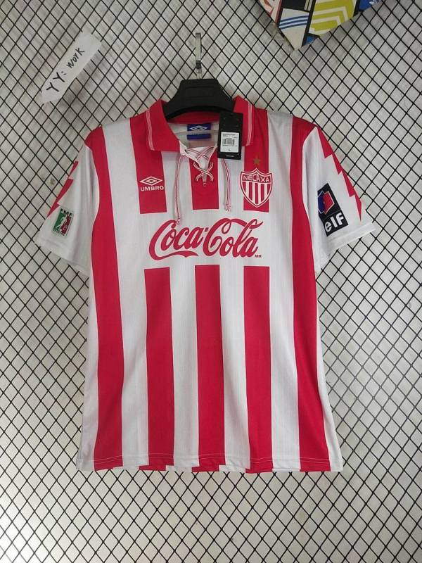 Retro 1995/96 Necaxa home soccer jersey size S-2XL