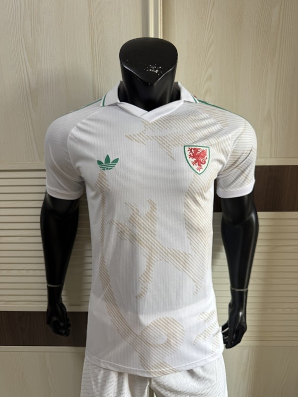 Wales 2026 World Cup Away Player Version soccer jersey size S-2XL