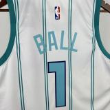 Season 2025 Charlotte Hornets White No. 1  BALL
