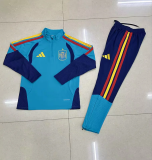 Spain 2025/26 sky blue Half zipper training clothes Kid Size