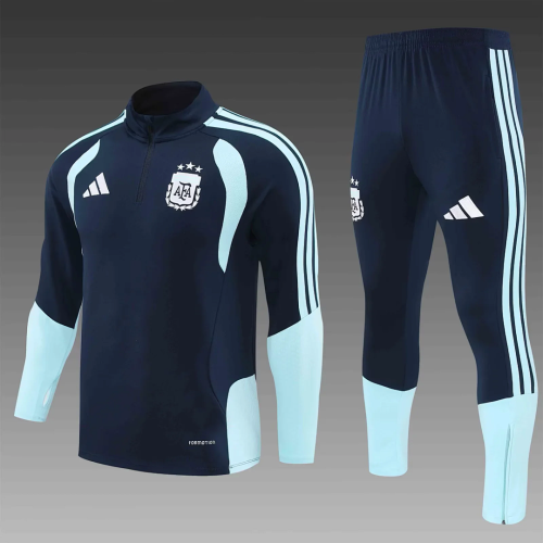Argentina 2025/26 Blue Half zipper training clothes