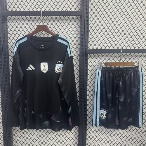 Argentina 2026 Goalkeeper Long Sleeve Soccer Uniform Size S-2XL