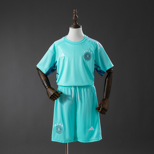 Germany 2026 World Cup Blue Goalkeeper Kids kit Jerseys SIZE 16-28