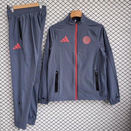 FC Bayern Munich 2025/26 Dark Gray  Windbreaker Suit Size S-2XL