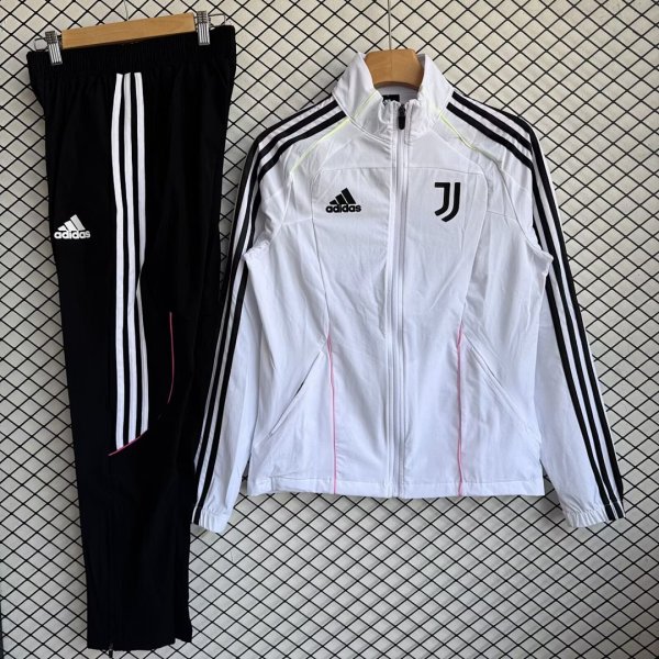 Juventus 2025/26 White Windbreaker Suit Size S-2XL
