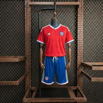 Chile 2026 World Cup home kids soccer  jersey size 16-28