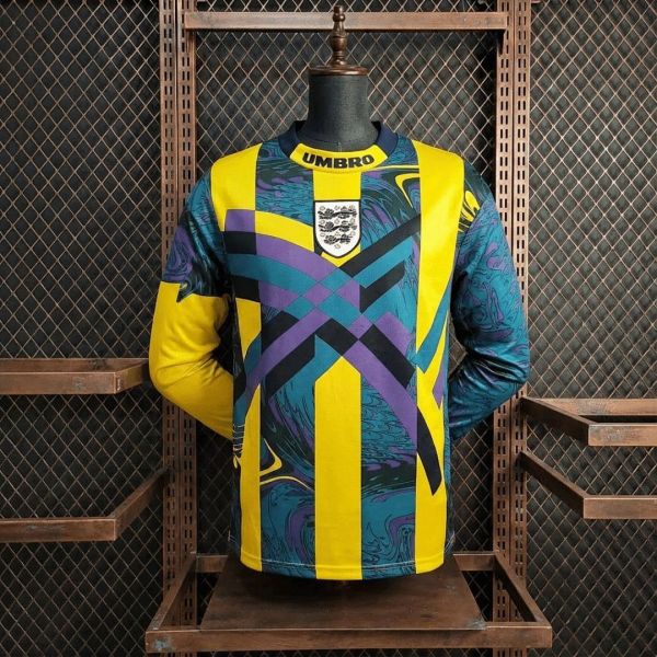 Retro England 1995  Goalkeeper long sleeves soccer jersey size S-2XL