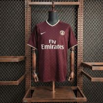 Retro PSG 2006/07 Away  Red Soccer jersey