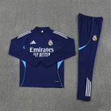 Real Madrid 2025/26 Dark Blue Half zipper Training Suit S-2XL