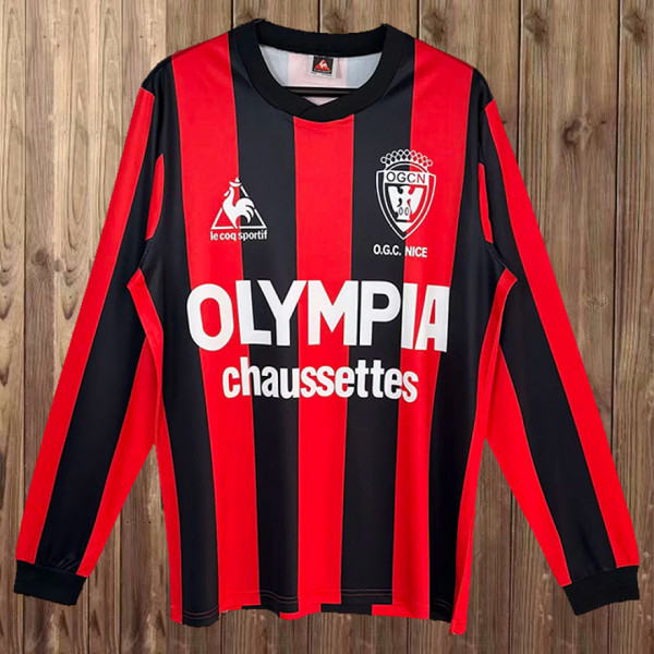 Retro Nice 1977/78  Home Long Sleeve Soccer Jersey