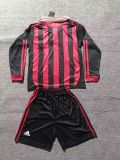 Retro 2009/10 AC Milan Home Long Sleeve kid kit size 16-28
