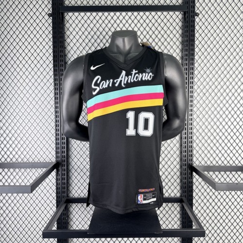 San Antonio Spurs 2026 City Edition Black jersey SOCHAN#10 S-XXL