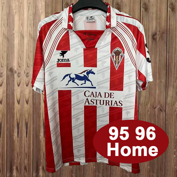 Retro  Sporting de Gijon 1995/96 home Retro soccer jerseys