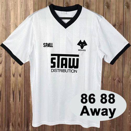 Retro Wolverhampton Wanderers 1986/88 Away soccer jersey size S-2XL