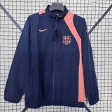 Barcelona  2025/26 Dark Blue And Orange windbreaker