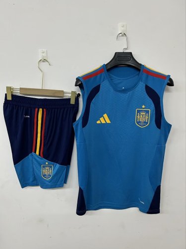Spain 2025/26 Blue Vest  Suit Size S-2XL