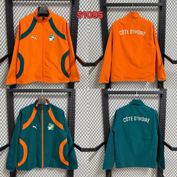 Cote d Ivoire 2026 Orange And Green Reversible windbreaker
