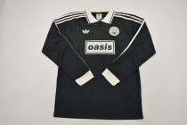2025/26 Adidas x Oasis Tour Jacquard 25 Black with White Long sleeves Jersey size S-4XL