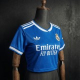 Women's Crop Top  2025/26 Real Madrid Second Away Jersey S-XL