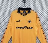 Retro Wolverhampton Wanderers 1998/99 home Long Sleeve soccer jersey size S-2XL