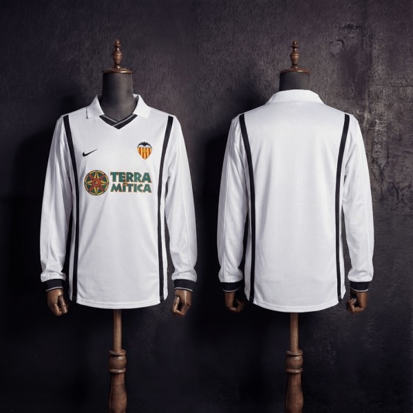 Retro Valencia 2000/01 Home jersey Long Sleeve S-XXL
