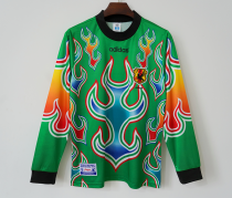 Retro Japan 1998 Green Long sleeve Goalkeeper soccer jerseys