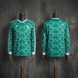 Retro 1990 Germany away long sleeve green soccer jersey size S-2XL