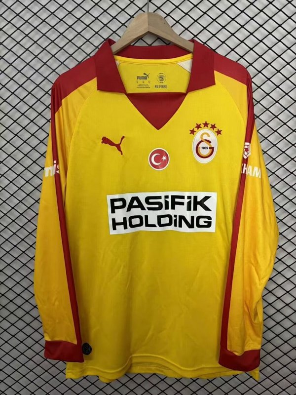 Galatasaray 2026/27 Yellow long sleeves soccer jersey size S-2XL