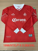 Retro 1996-97 Toluca Home long sleeves soccer jersey size S-2XL