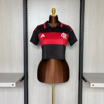 Women's Crop Top  2025/26 Flamengo  Home Jersey S-2XL