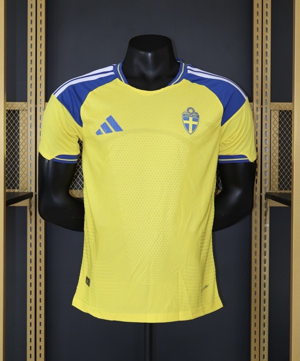 Sweden  2026 Home Player Version soccer jersey size S-2XL