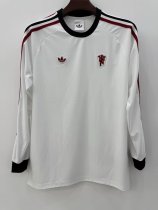 Manchester United  2025/26 Retro Model White  jersey Long Sleeve S-2XL