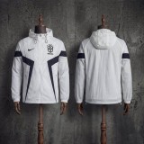 2026 Brazil White and Royal Blue Windbreaker S-3XL