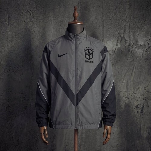 2026 Brazil Deep Gray Windbreaker S-3XL
