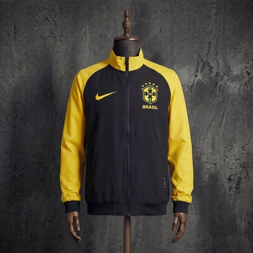 2026 Brazil Black and Yellow Windbreaker S-3XL