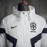 2026 Brazil White and Royal Blue Windbreaker S-3XL