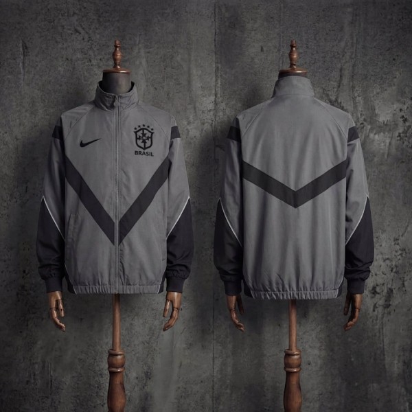 2026 Brazil Deep Gray Windbreaker S-3XL