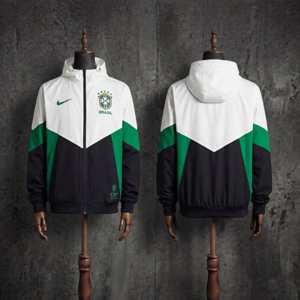 2026 Brazil Black and White Windbreaker S-3XL