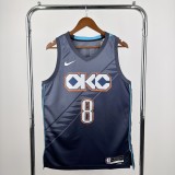 2026 season, Thunder, blue, number 8, WILLIAMSNBA Jersey
