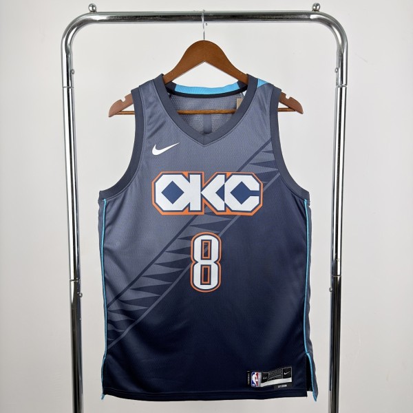 2026 season, Thunder, blue, number 8, WILLIAMSNBA Jersey