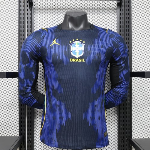 Brazil 2026 World Cup Away Long Sleeve player version size S-3XL