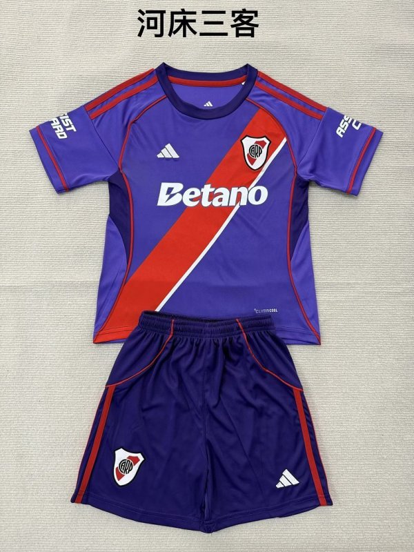 River plate 2025/26  Third Away kid kit  jersey size 16-28