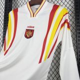 Retro 1996 Spain Away long sleeves soccer jersey size S-2XL