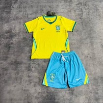 Brazil  2026 World Cup Home Kid kit size 16-28