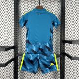 Spain 2026 World Cup Blue Goalkeeper  kids Soccer jersey Size 16-28