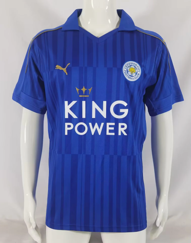Retro Leicester City 2016/17  Home Soccer Jersey Size S-2XL