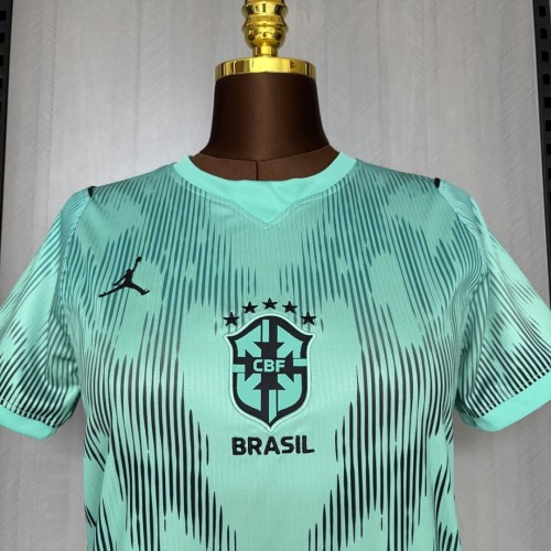 Brazil 2026 World Cup Goalkeeper Green Womens Jersey S-XXL
