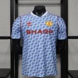Manchester United 2025/26 Blue  Retro Version Player Version Jersey S-2XL